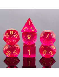 Lot de 7 dés Violet Foncé Transparent FR Epic Forge