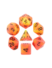 Lot de 7 dés Feu phosphorescent FR Epic Forge