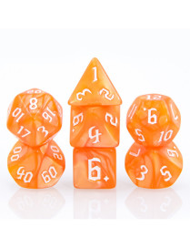 Lot de 7 dés Orange Nacré FR Epic Forge