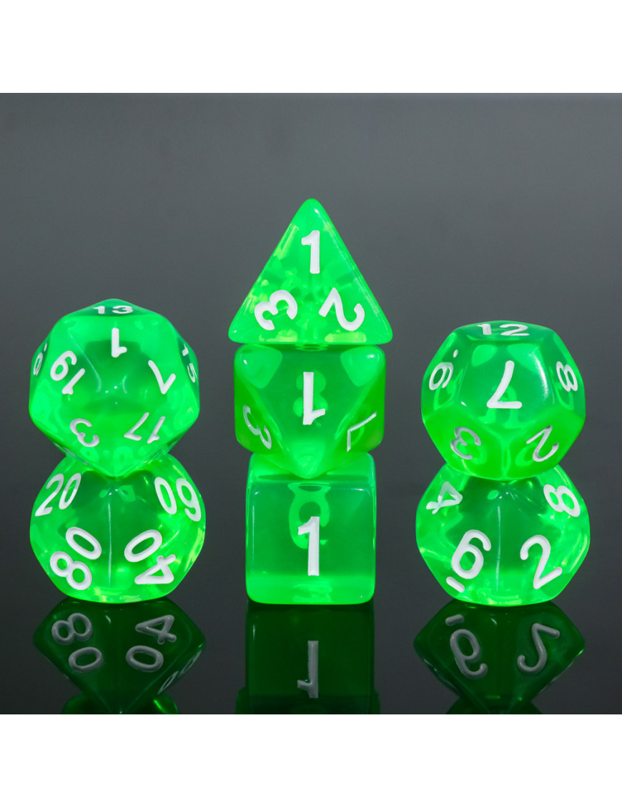 Lot de 7 dés Gemmes vertes  FR Epic Forge