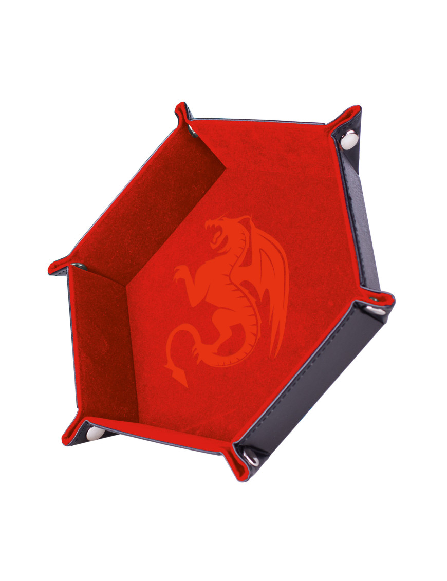 Piste de dés Red Dragon Cuir et Velours FR Epic Forge