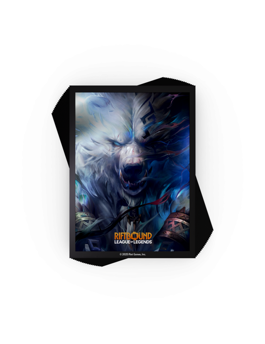 Sleeves Riftbound : League of Legends TCG 100 Protege cartes Standard Volibear
