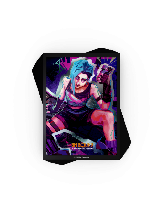 Sleeves Riftbound : League of Legends TCG 100 Protege cartes Standard Jinx