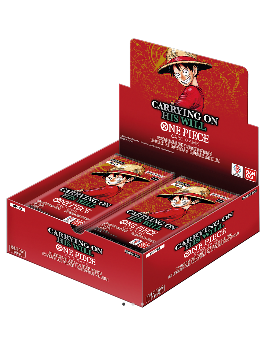 One Piece Carrying on his will OP-13 Boite de 24 Boosters EN Bandai Display OP13