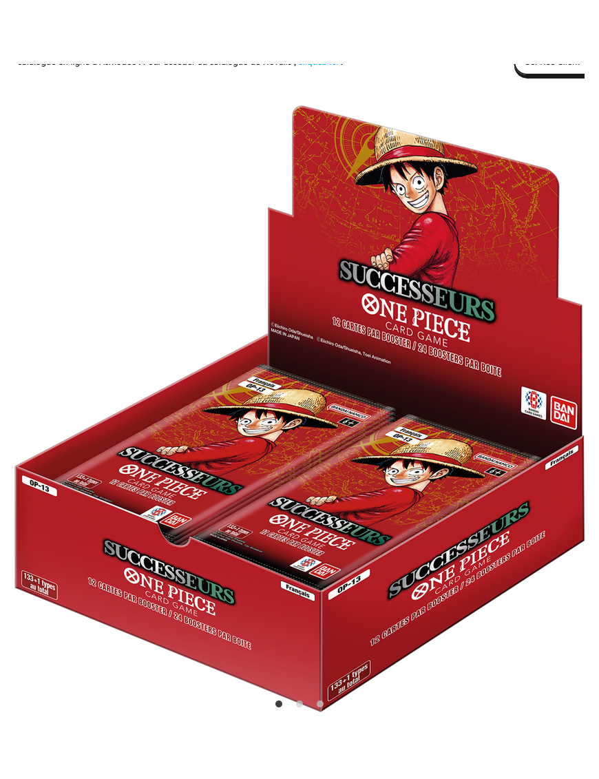 One Piece Successeurs OP-13 Boite de 24 Boosters FR Bandai Display OP13