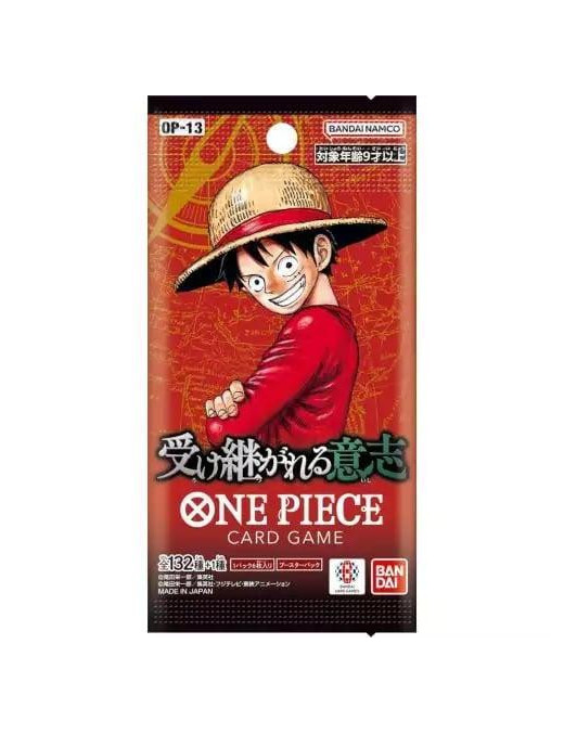One Piece Carrying on His Will OP-13 Boosters de 6 cartes Japonais Bandai OP13