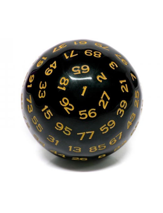 Dé 100 faces  Noir et Jaune