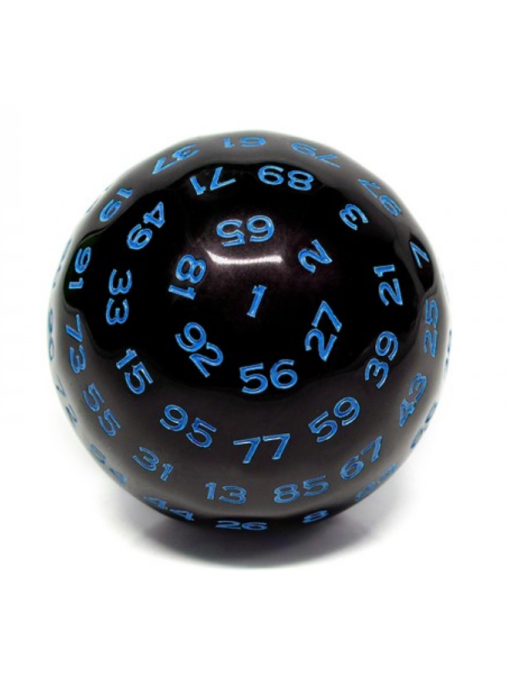 Dé 100 faces  Noir et Bleu