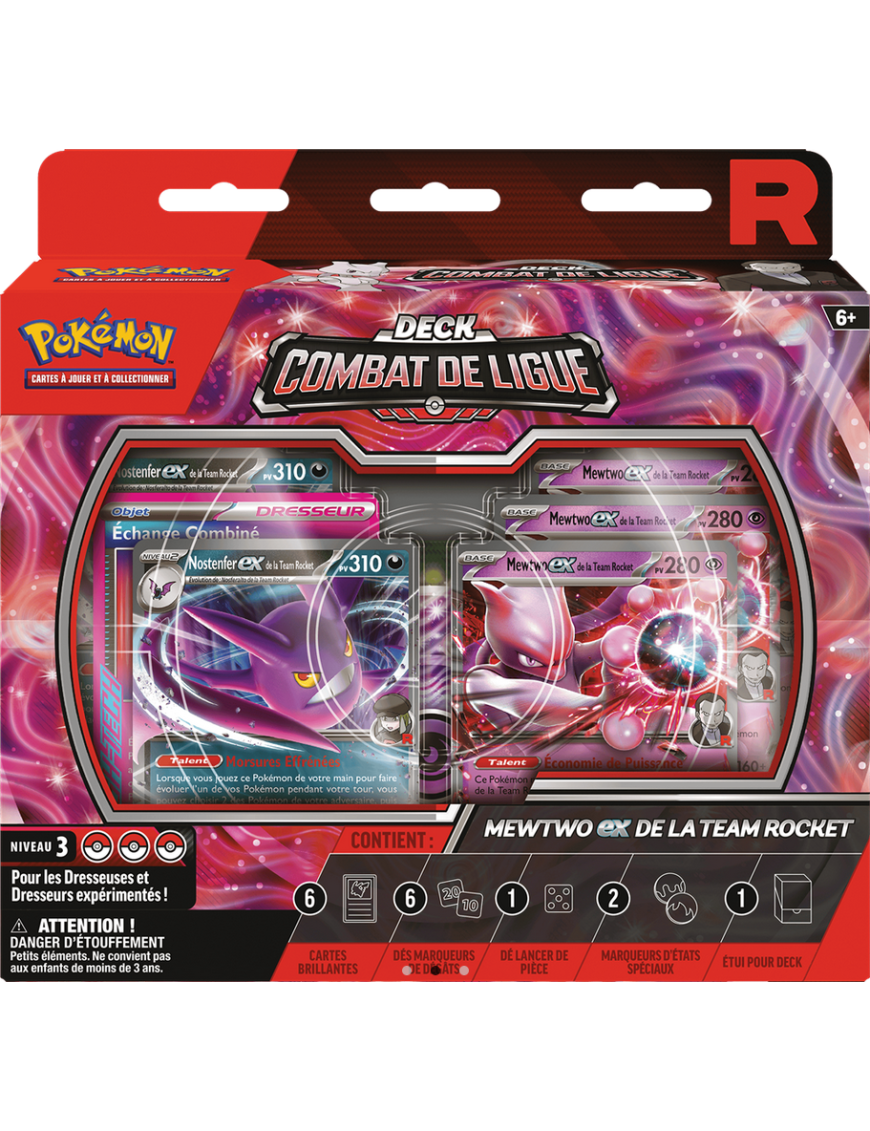 Pokemon Deck Combat de Ligue Mewtwo Ex de la team rocket FR