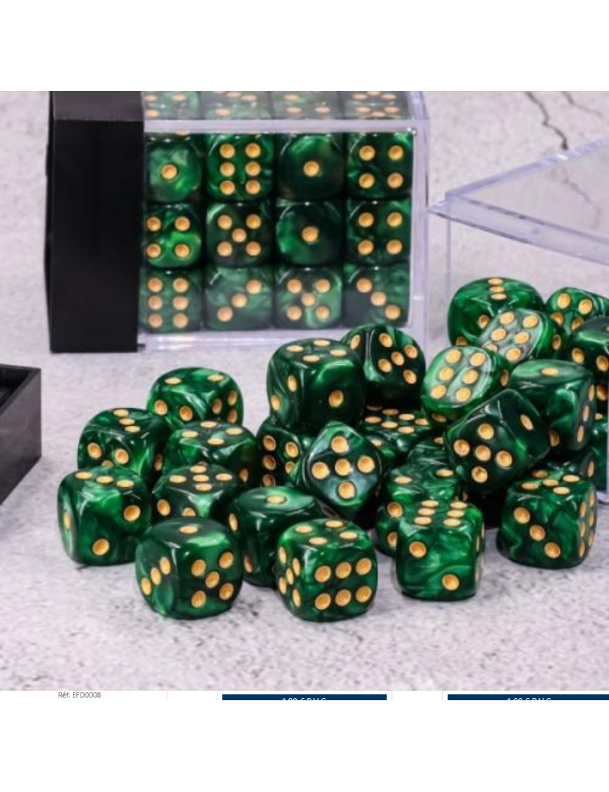 Set de 36 D6 Vert Epic Forge