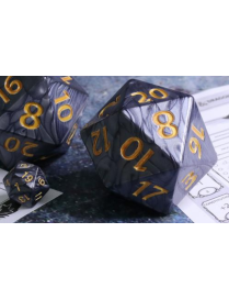 D20 Titan Noir perle Dés 20 faces 55mm