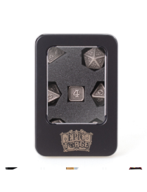 Set de 7 dés Métal Solid Silver 14mm