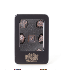 Set de 7 dés Métal Dragon Scale Copper 16mm