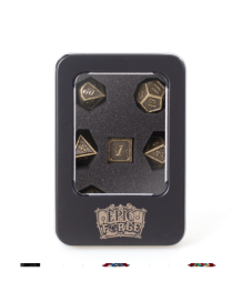 Set de 7 dés Métal Devil Eye Gold 16mm