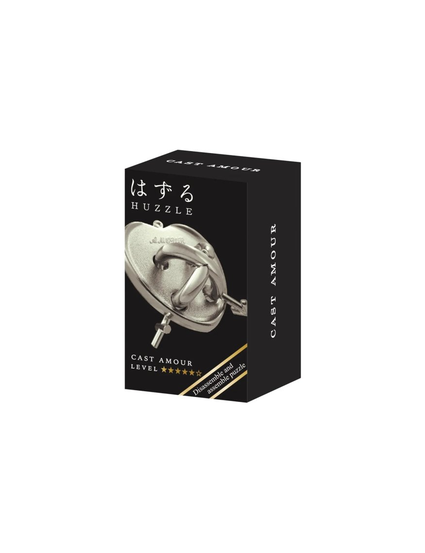 Casse-Tête Mini Huzzle Cast AMOUR silver difficulté 5 FR