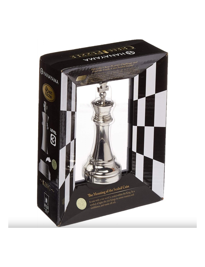 Casse-Tête Huzzle Chess King Silver difficulté 3 HANAMAYA