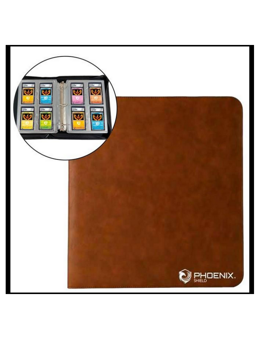 Portfolio Classeur Cartes Gradées PCA (32 cartes)  MARRON PHOENIX SHIELD