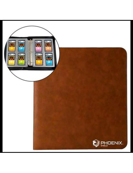 Portfolio Classeur Cartes Gradées PCA (32 cartes)  MARRON PHOENIX SHIELD