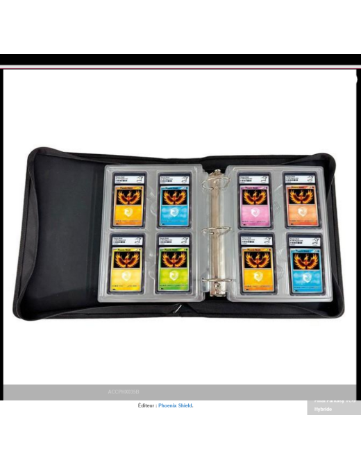 Portfolio Classeur Cartes Gradées PCA (32 cartes)  MARRON PHOENIX SHIELD