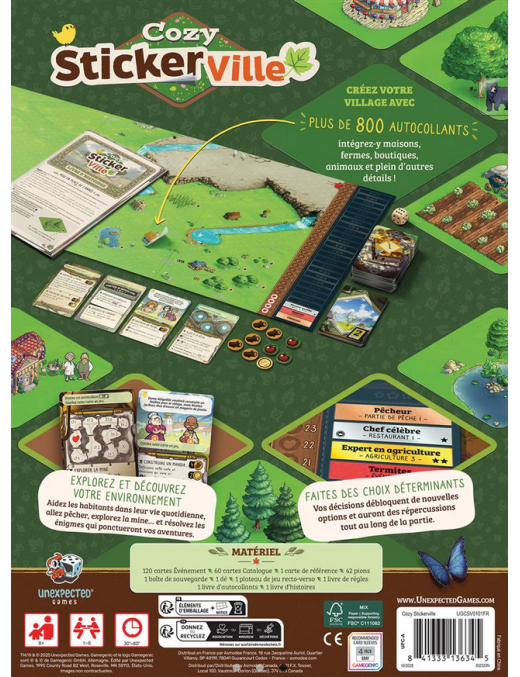 Cozy Sticker Ville FR Unexpected Games