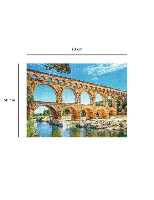 Puzzle 1000 p Le pont du Gard / Des racines et des ail FR Nathan