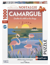 Puzzle 1000 p Affiche de la Camargue FR Nathan