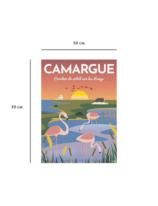 Puzzle 1000 p Affiche de la Camargue FR Nathan