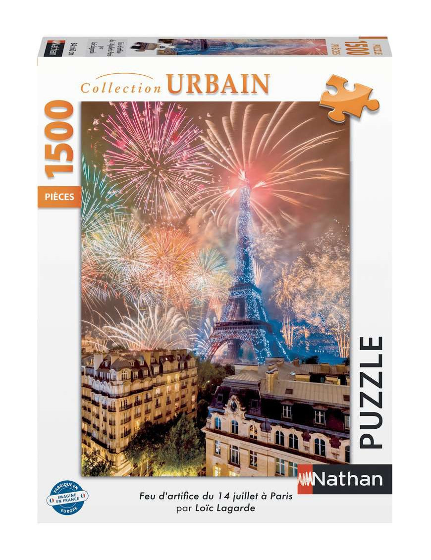Puzzle 1500 p Feu d'artifice du 14 juillet à Paris FR Nathan