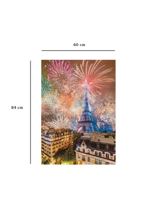Puzzle 1500 p Feu d'artifice du 14 juillet à Paris FR Nathan