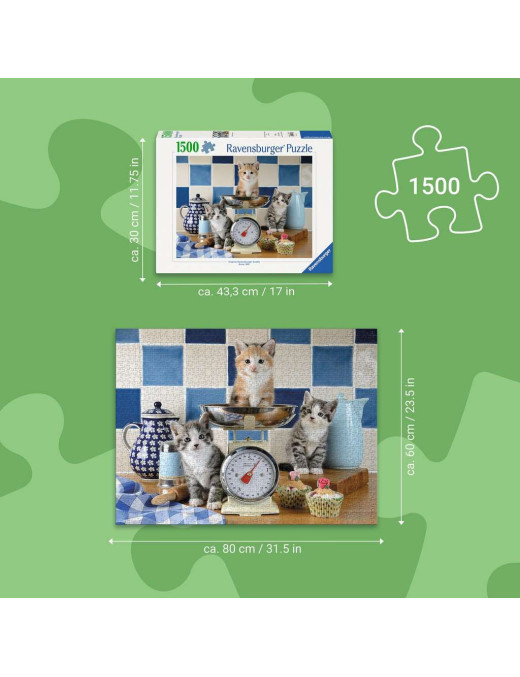 Puzzle 1500 p Chatons dans la cuisine FR Ravensburger