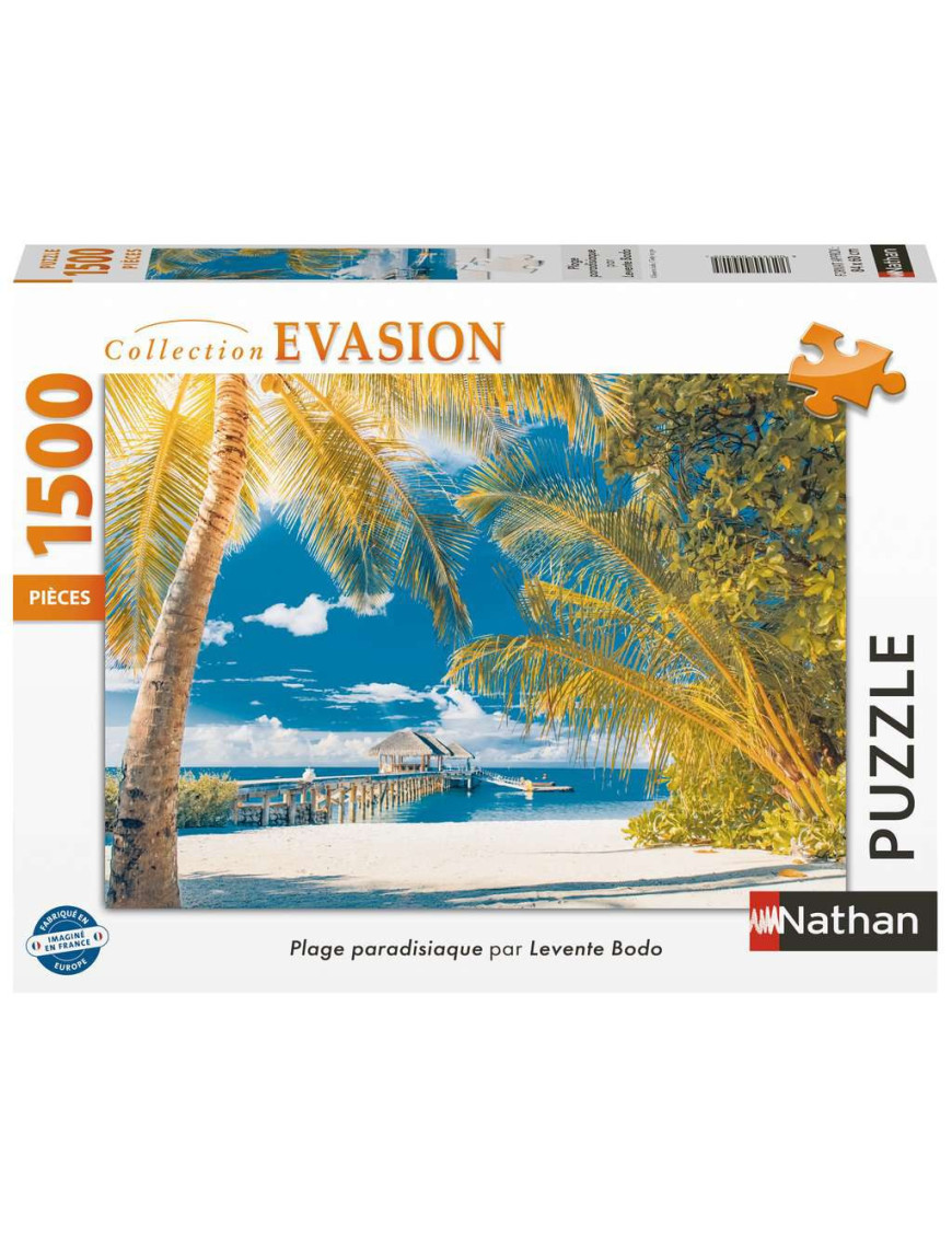 Puzzle 1500 p Plage paradisiaque FR Nathan