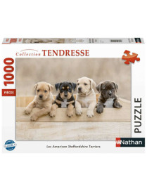 Puzzle 1000 p Les American Staffordshire Terriers FR Nathan