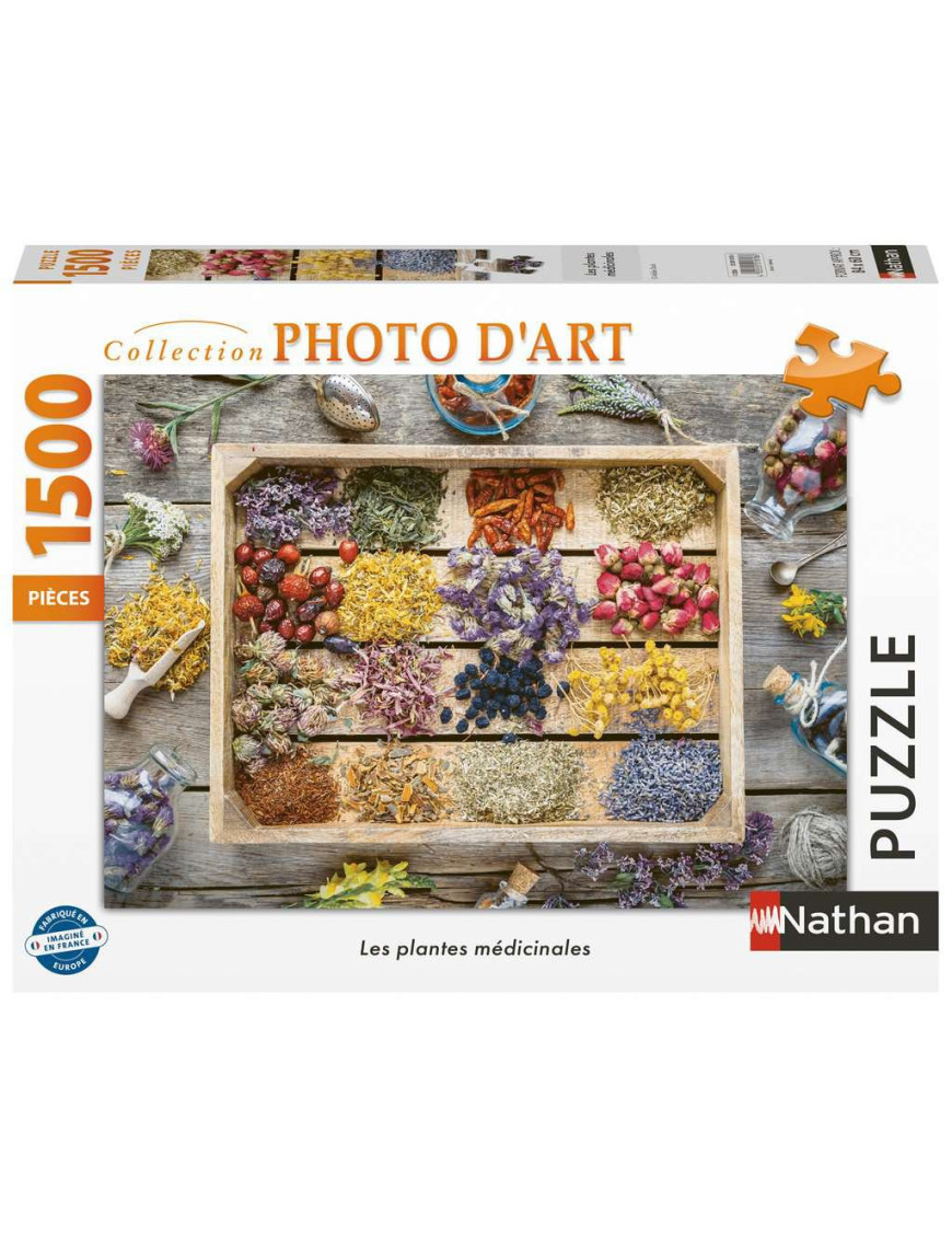 Puzzle 1500 p Les plantes medicinales FR Nathan