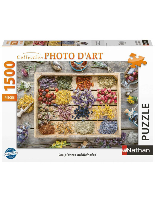 Puzzle 1500 p Les plantes medicinales FR Nathan