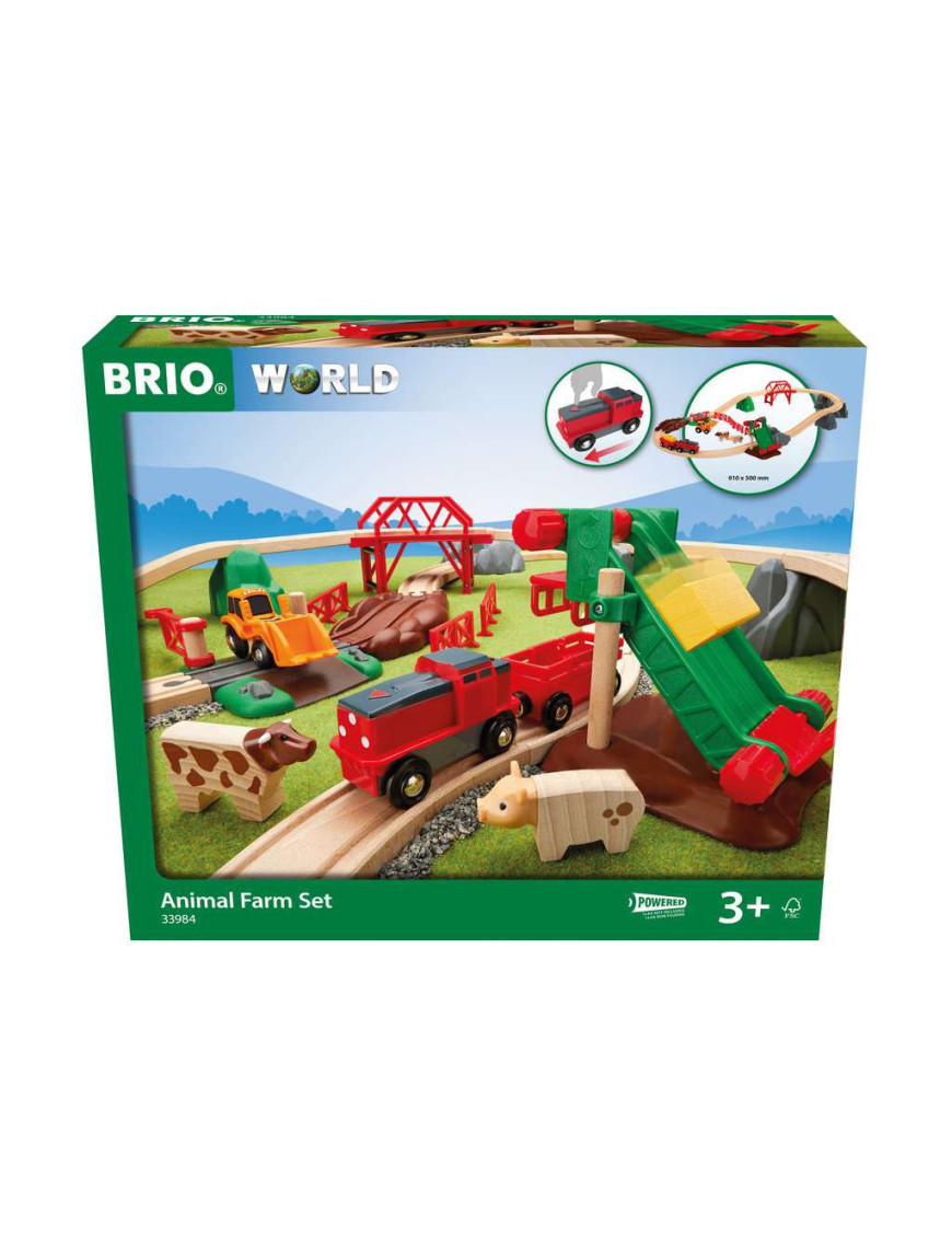 Circuit de la ferme et locomotive à pile FR Brio 33984
