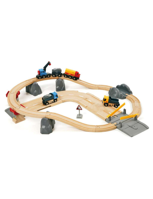 Circuit rail route transport de roches FR Brio 33210