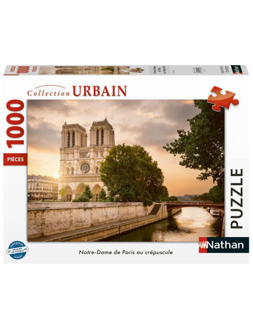 Puzzle 1000 p Notre-Dame de Paris au crépuscule FR Nathan