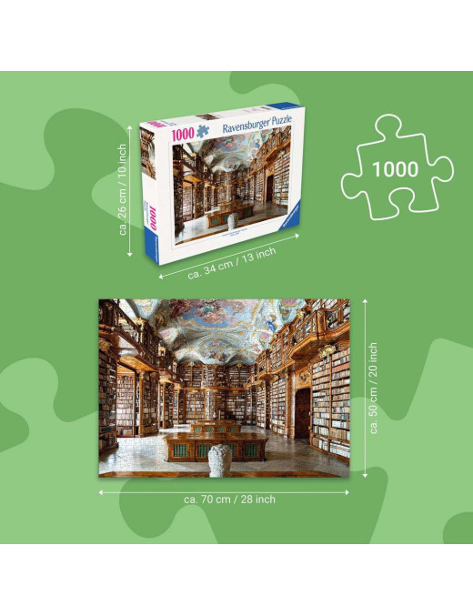 Puzzle 1000 p La bibliothèque de l'abbaye de Saint-Florian FR Ravensburger