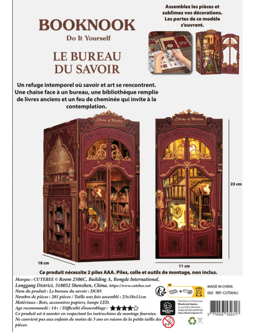 Maquette Booknook Le Bureau du Savoir FR CuteBee