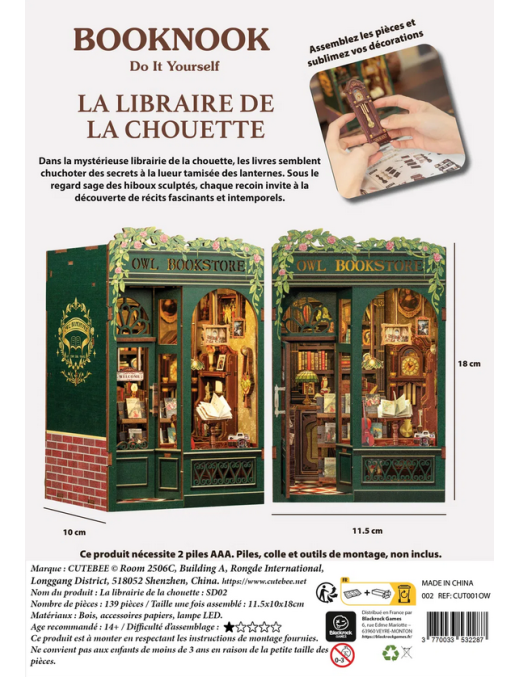 Maquette Booknook La librairie de la Chouette FR CuteBee