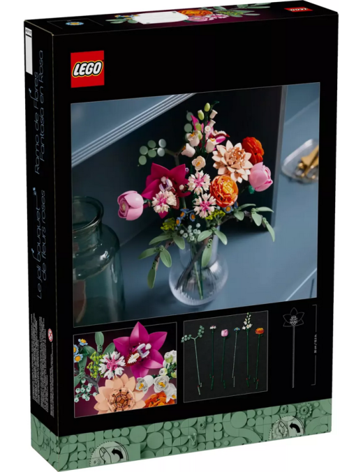 LEGO Botanicals Le joli bouquet de fleurs roses 10342