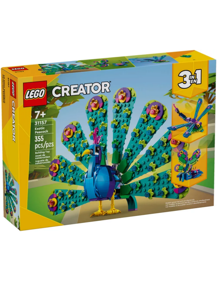 LEGO Creator 3en1 Le Paon Exotique 31157
