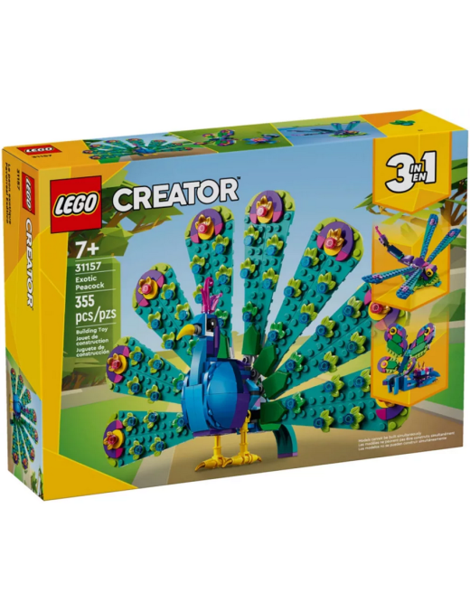 LEGO Creator 3en1 Le Paon Exotique 31157