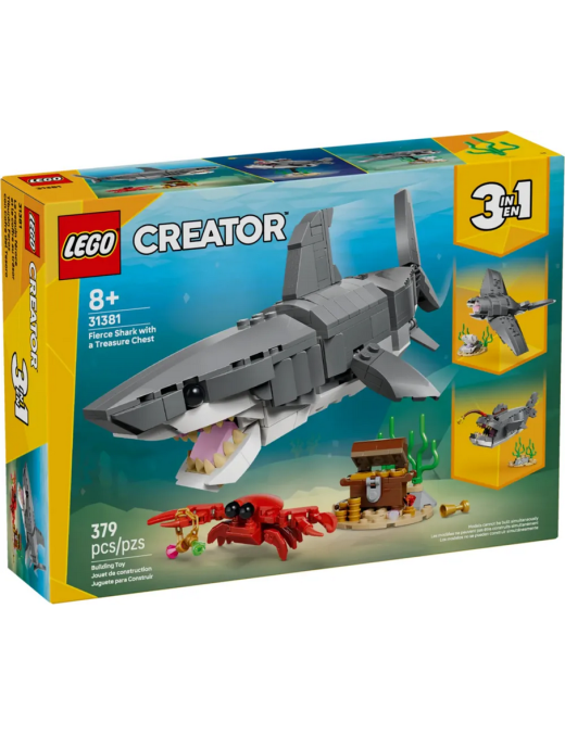 LEGO Creator Le Redoutable Requin et le Coffre au Trésor 31381