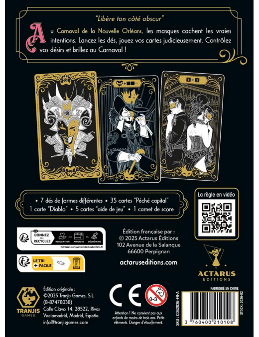 Carnival Of Sins FR Actarus Editions
