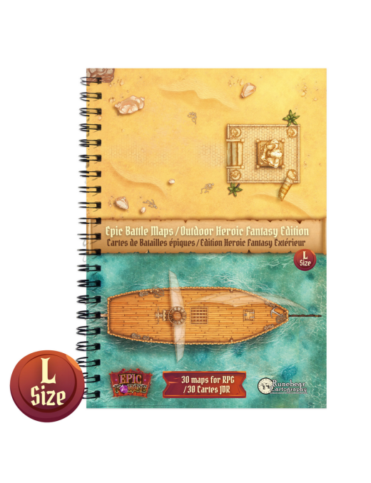 Livre plateau de jeu Edition Heroic Fantasy extérieur (297x2108 mm) format A4 - Couverture rigide FR Ludistri