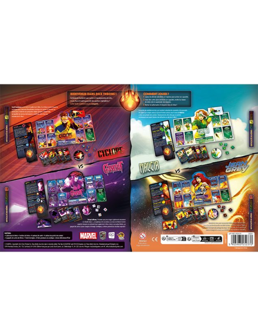 Dice Throne X-Men Cyclope, Gambit, Malicia, Jean Grey Fr Lucky duck games