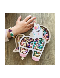 Coffret de perles en bois Licorne Sycomore
