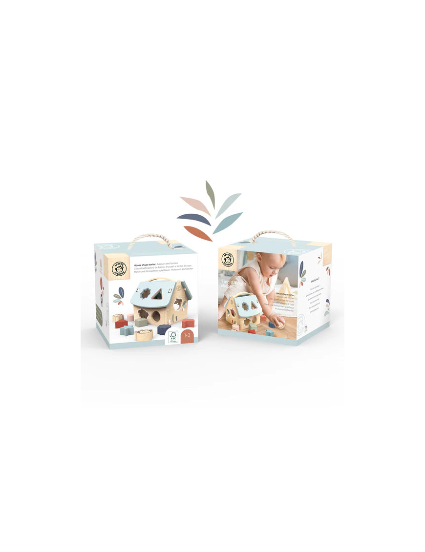 Maison des formes 9 blocs Speedy Monkey