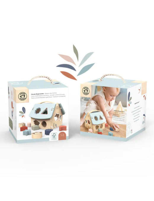 Maison des formes 9 blocs Speedy Monkey
